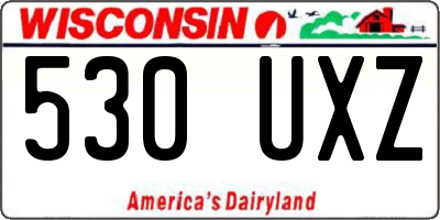 WI license plate 530UXZ