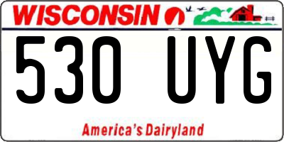 WI license plate 530UYG