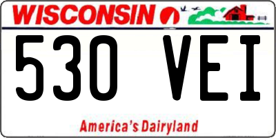 WI license plate 530VEI