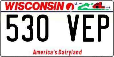 WI license plate 530VEP