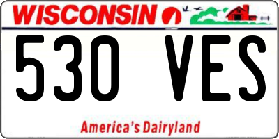 WI license plate 530VES