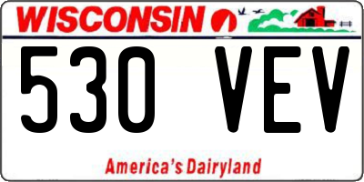 WI license plate 530VEV