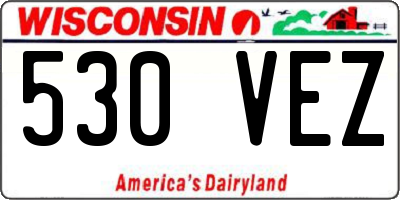 WI license plate 530VEZ