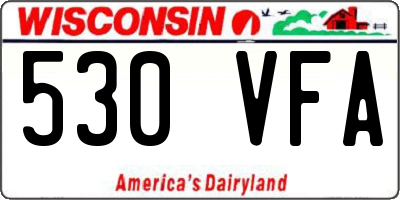 WI license plate 530VFA