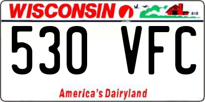 WI license plate 530VFC