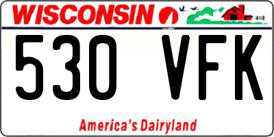 WI license plate 530VFK