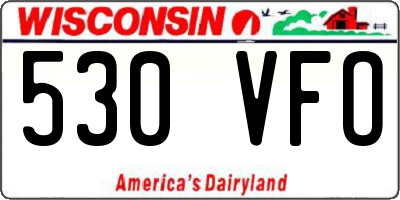 WI license plate 530VFO
