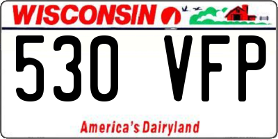 WI license plate 530VFP