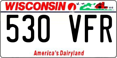 WI license plate 530VFR