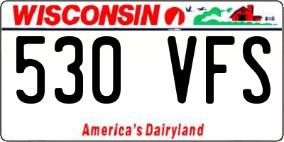 WI license plate 530VFS