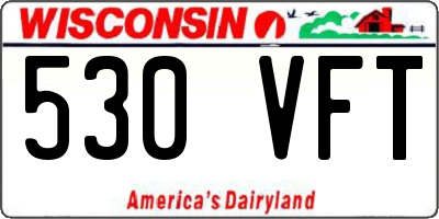 WI license plate 530VFT