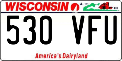 WI license plate 530VFU