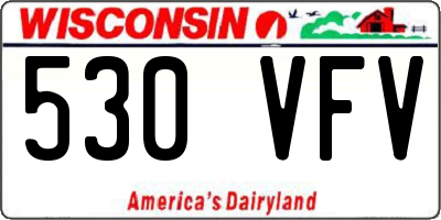 WI license plate 530VFV