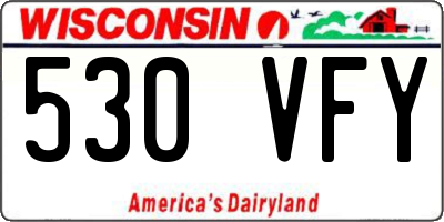 WI license plate 530VFY