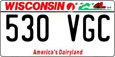 WI license plate 530VGC