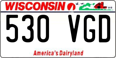 WI license plate 530VGD