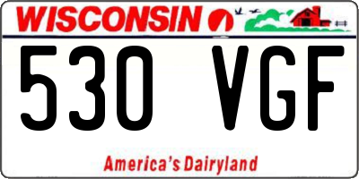 WI license plate 530VGF