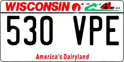 WI license plate 530VPE