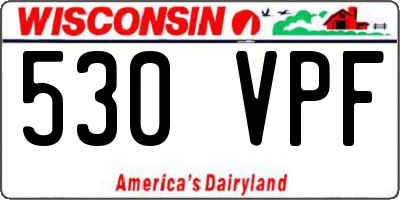 WI license plate 530VPF