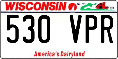 WI license plate 530VPR