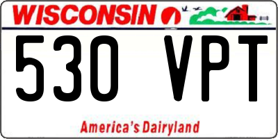WI license plate 530VPT