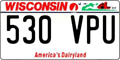 WI license plate 530VPU