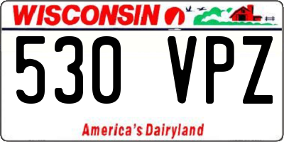 WI license plate 530VPZ