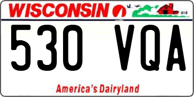WI license plate 530VQA
