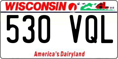 WI license plate 530VQL