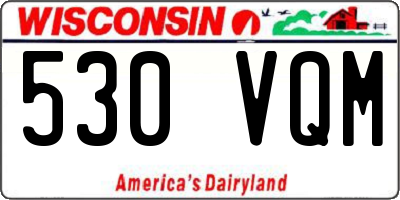 WI license plate 530VQM