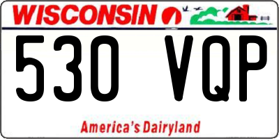WI license plate 530VQP