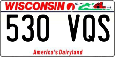 WI license plate 530VQS