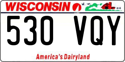 WI license plate 530VQY