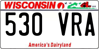WI license plate 530VRA