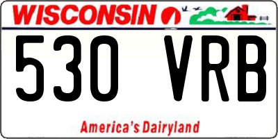 WI license plate 530VRB