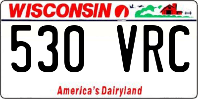 WI license plate 530VRC