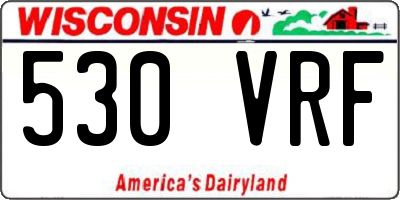 WI license plate 530VRF