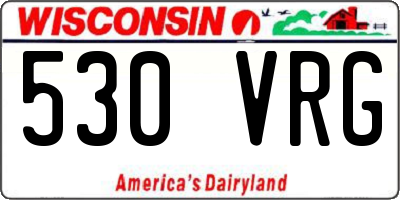WI license plate 530VRG