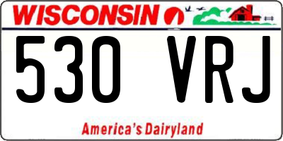 WI license plate 530VRJ