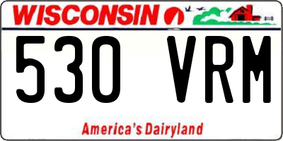 WI license plate 530VRM