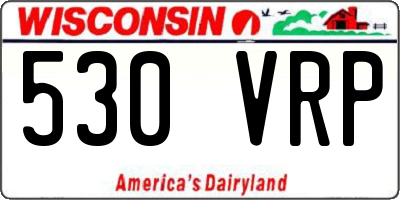 WI license plate 530VRP