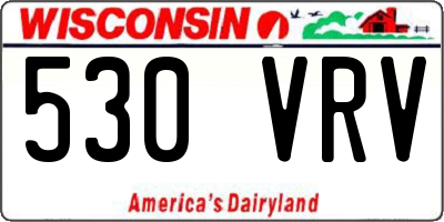 WI license plate 530VRV