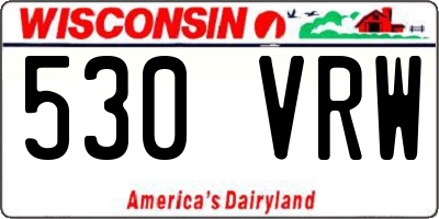 WI license plate 530VRW