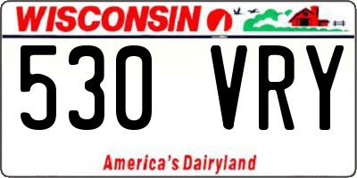 WI license plate 530VRY
