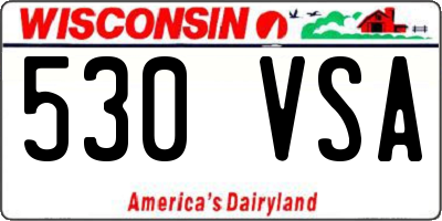 WI license plate 530VSA