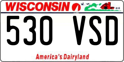 WI license plate 530VSD
