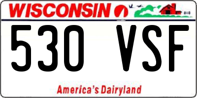 WI license plate 530VSF