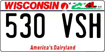 WI license plate 530VSH
