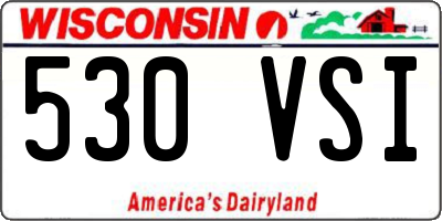 WI license plate 530VSI