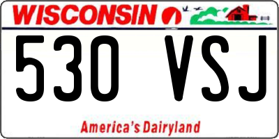 WI license plate 530VSJ